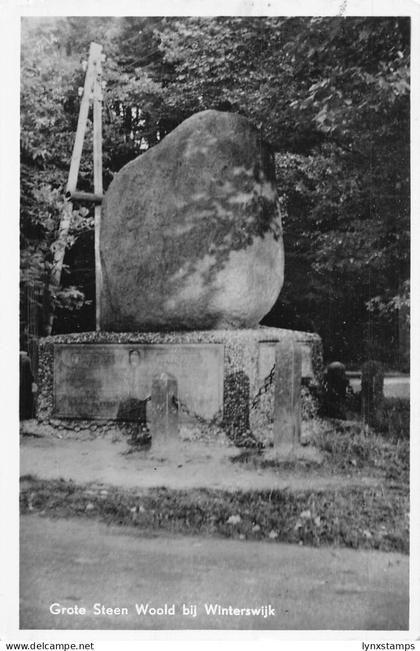 Netherlands 1950 Grote Steen Woold bij Winterswijk Stone Monument postcard