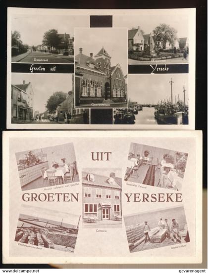 2 KAARTEN -  GROETEN UIT YERSEKE