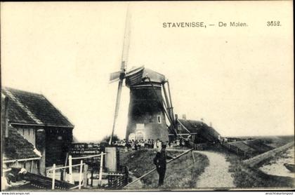 CPA Stavenisse Zeeland Niederlande, Molen