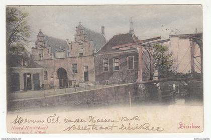 Zierikzee Noord-Havenport old postcard posted 1903 b230601