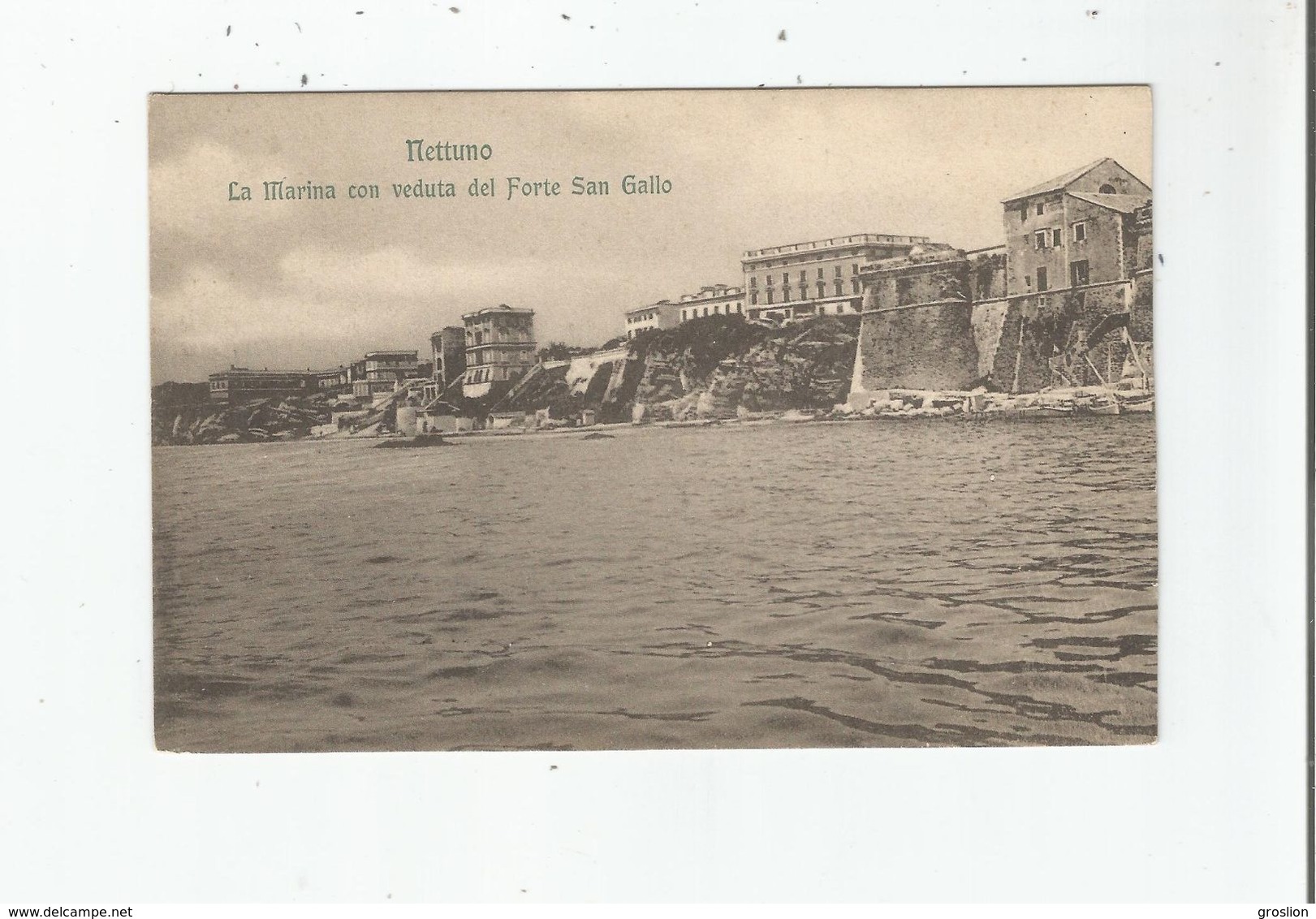 NETTUNO 20015 LA MARINA CON VEDUTA DEL FORTE SAN GALLO