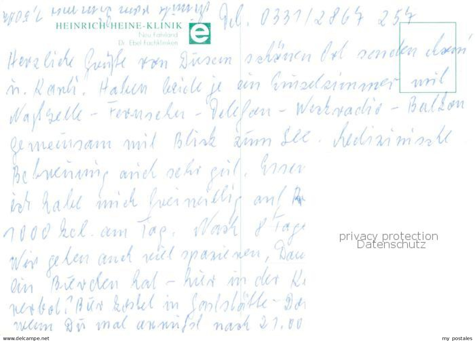 Neu Fahrland Heinrich Heine Klinik Fliegeraufnahme Freiterrasse Hallenbad