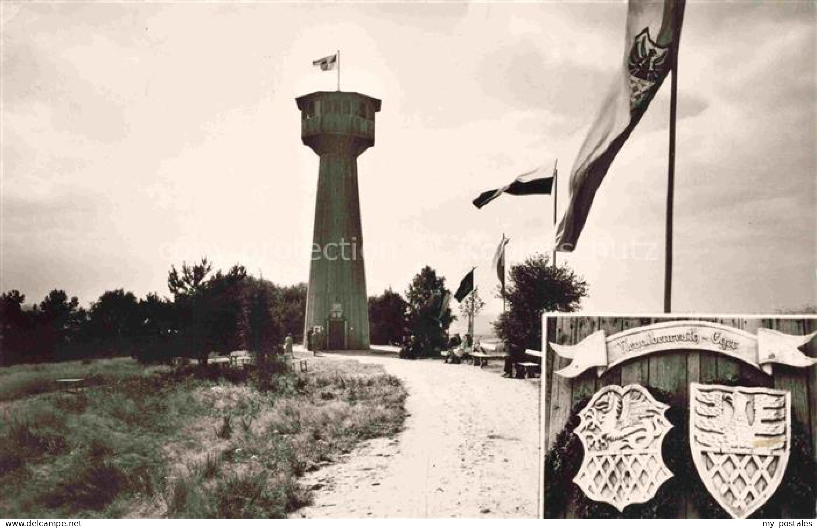 Neualbenreuth Tirschenreuth Bayern Grenzlandturm Aussichtsturm Fahnen Wappen Wal