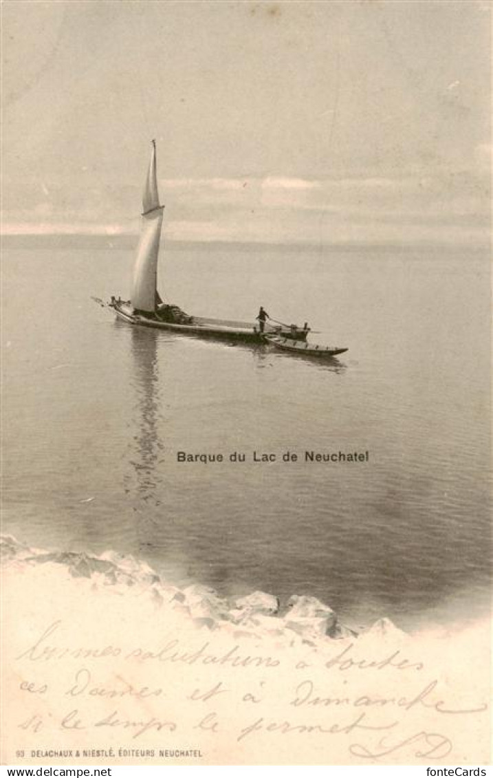 Neuchatel NE Barque du Lac de Neuchatel
