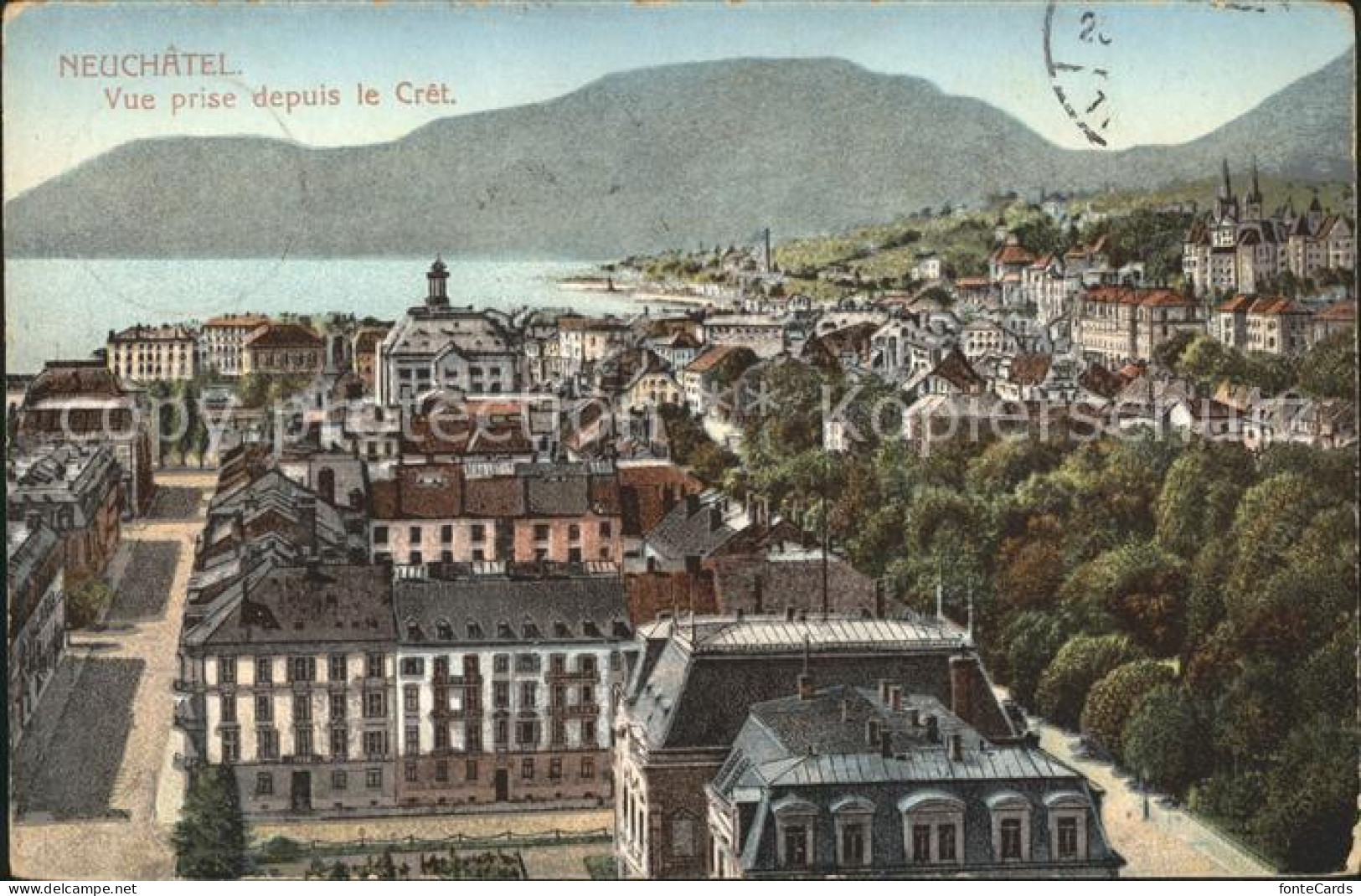 Neuchatel NE Vue prise depuis le Cret