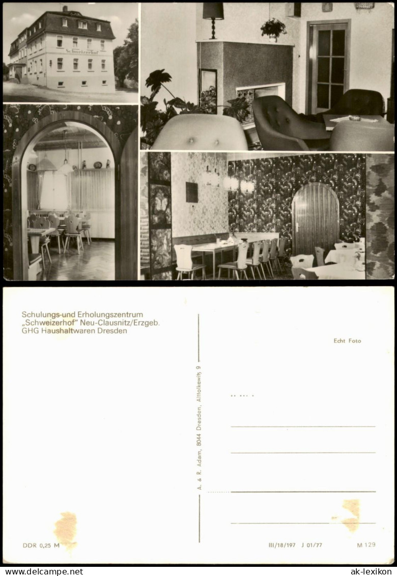 Neuclausnitz-Rechenberg-Bienenmühle   Erholungszentrum Schweizerhof 1977