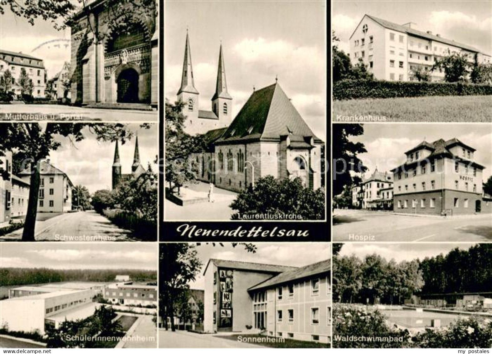 Neuendettelsau Laurentiuskirche Mutterhaus Portal Schwesternhaus Schuelerinnenwo