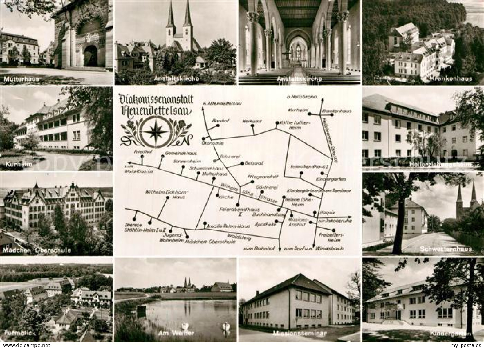 Neuendettelsau Mutterhaus Maedchen Oberschule Kurheim Krankenhaus Am Weiher