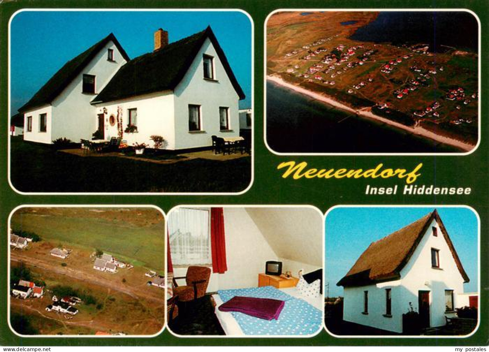 Neuendorf Hiddensee Ferienwohnungen Reetdach Luftbild Strand Hiddensee Zimmer Sc