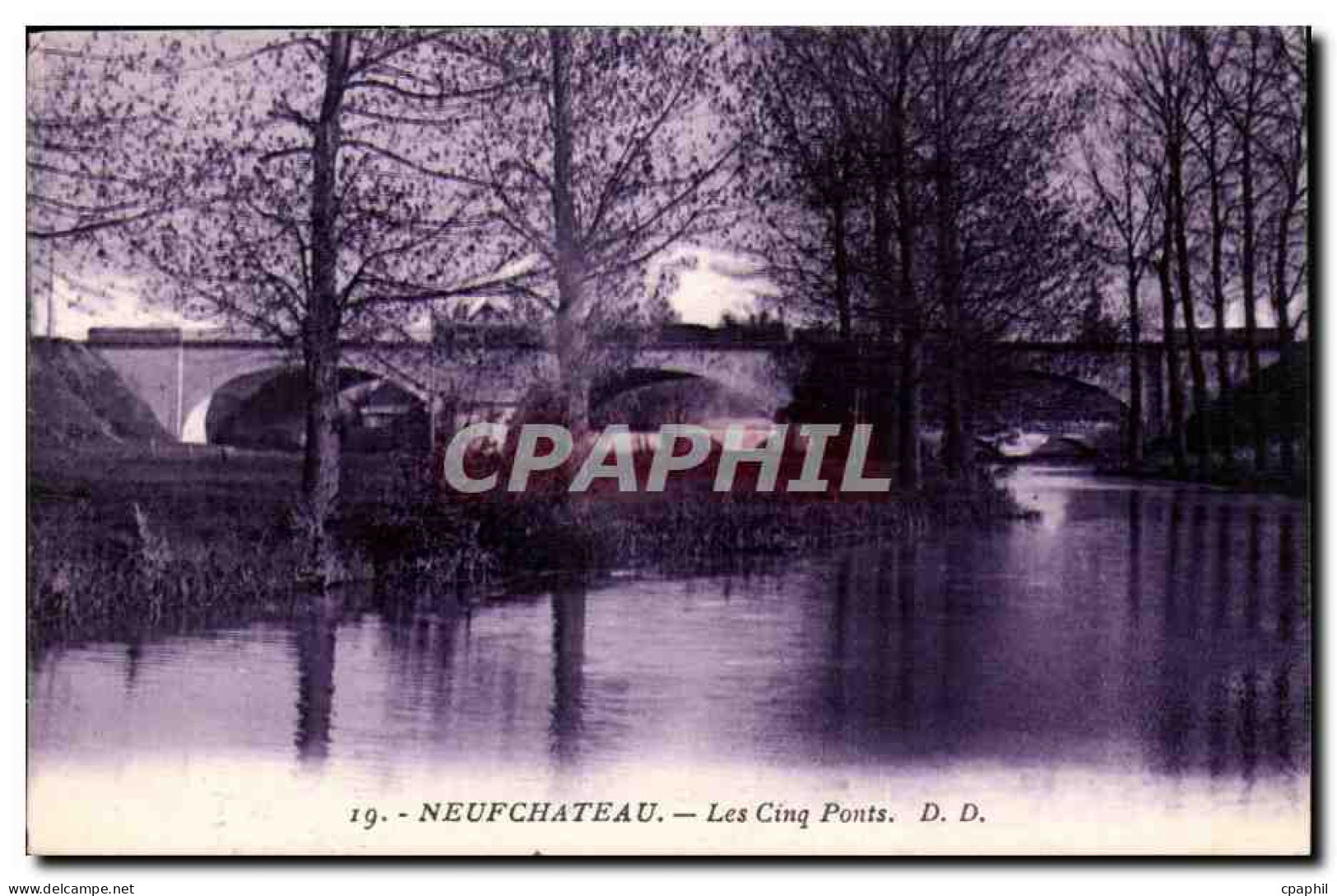 Neufchateau CPA Les cinq ponts
