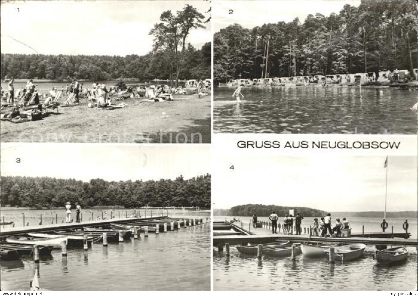 Neuglobsow Badestrand Stechlinsee Bootssteg