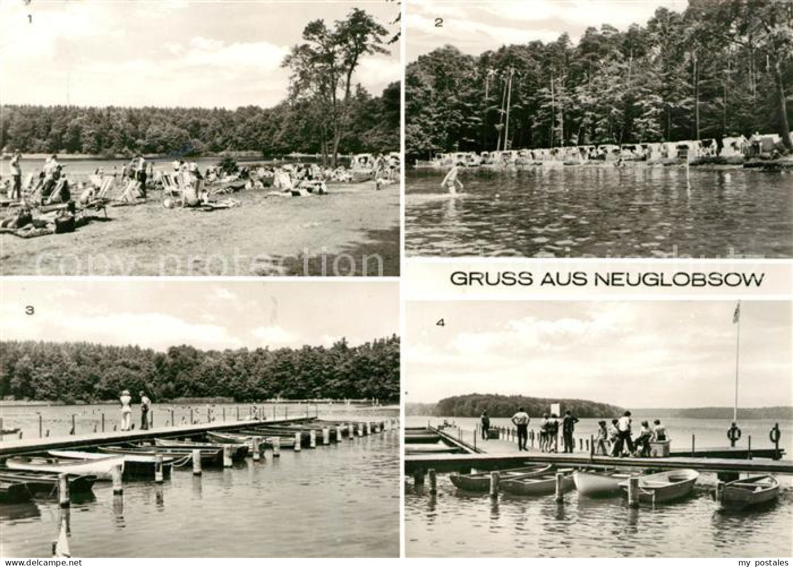 Neuglobsow Stechlinsee Seebruecke Badestelle