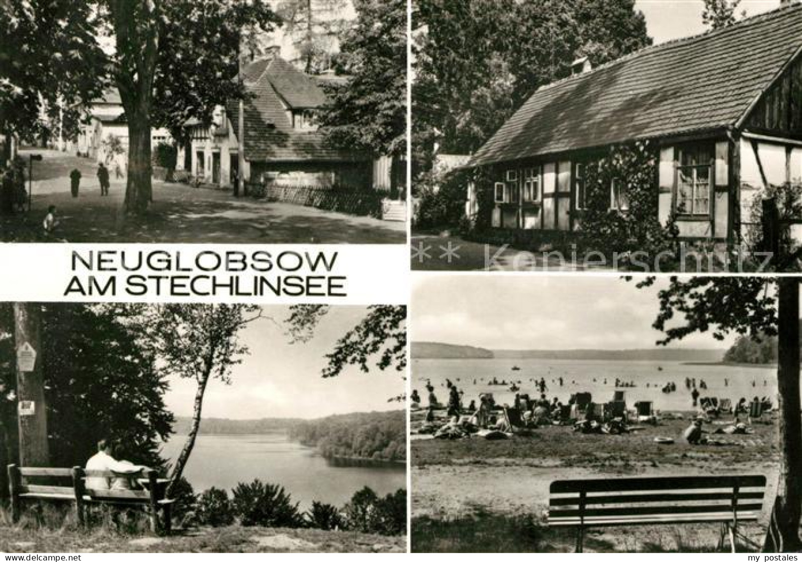 Neuglobsow Strand Ortsansichten Stechlinsee