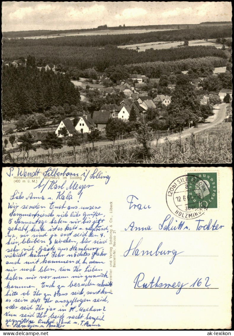 Neuhaus im Solling-Holzminden Panoramablick auf Neuhaus im Solling 1956