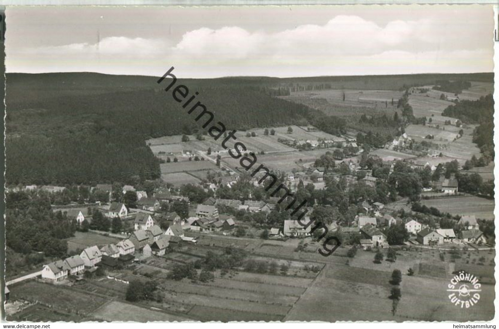 Neuhaus im Solling - Luftaufnahme - Foto-Ansichtskarte - Verlag Fr. Rövesaat Neuhaus