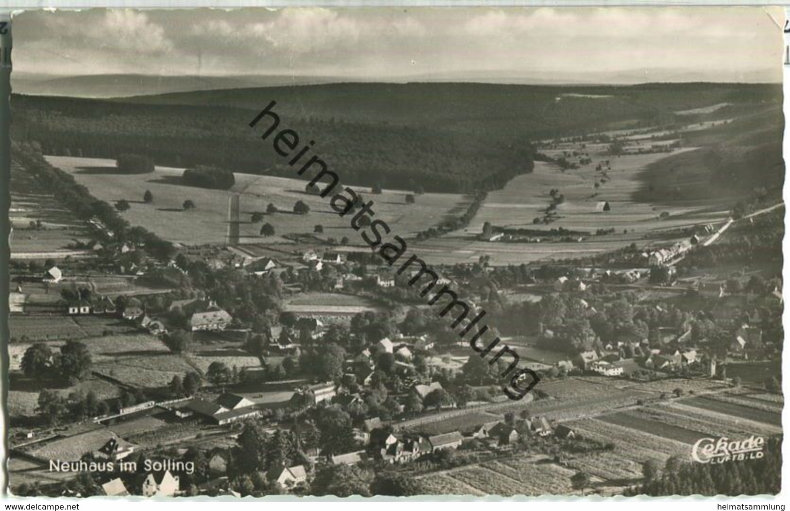 Neuhaus im Solling - Luftaufnahme - Foto-Ansichtskarte - Verlag Henny Sohnrey Buchhandlung Neuhaus