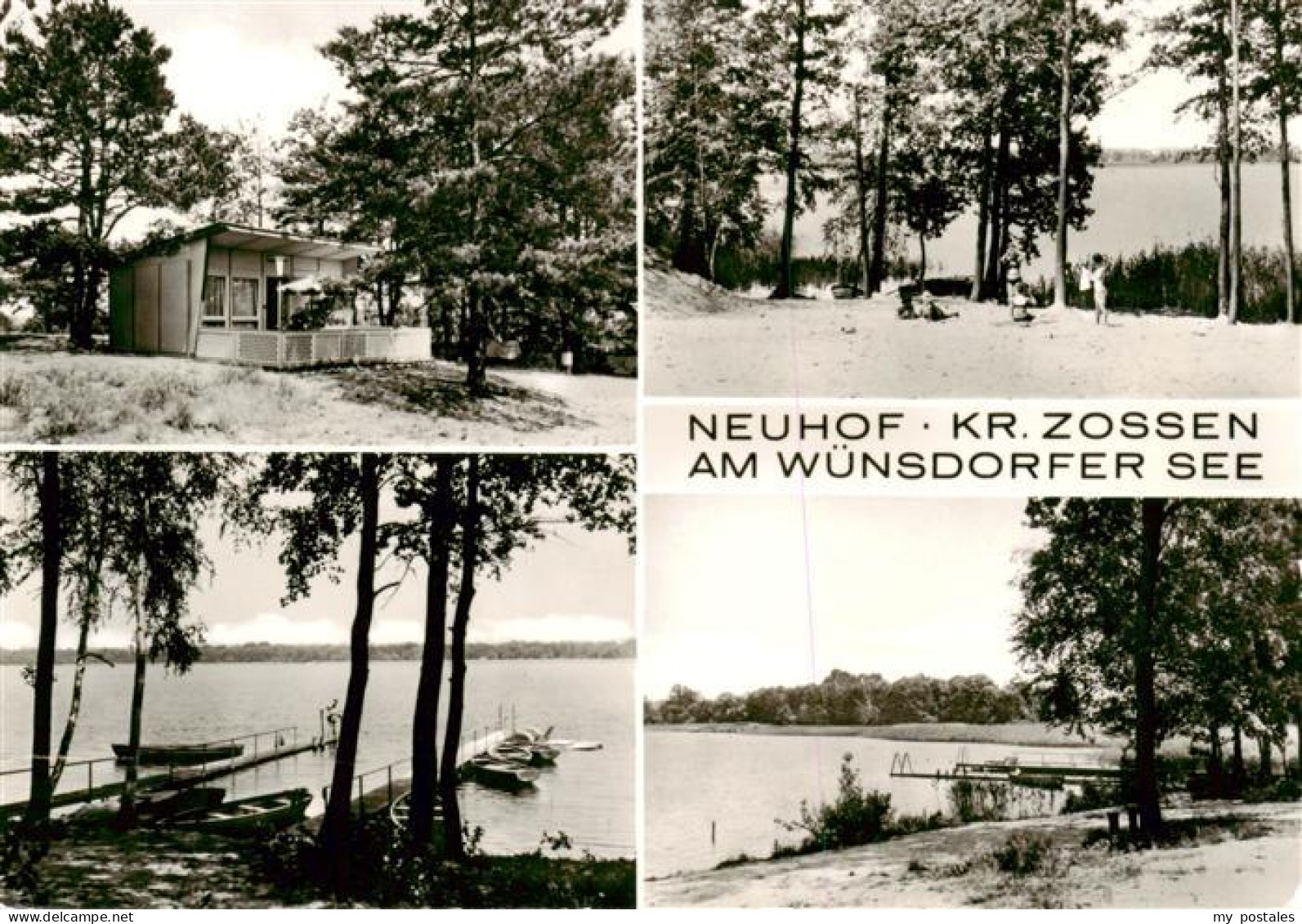 Neuhof Zossen Bungalow Partie am Wuensdorfer See Bootsanleger