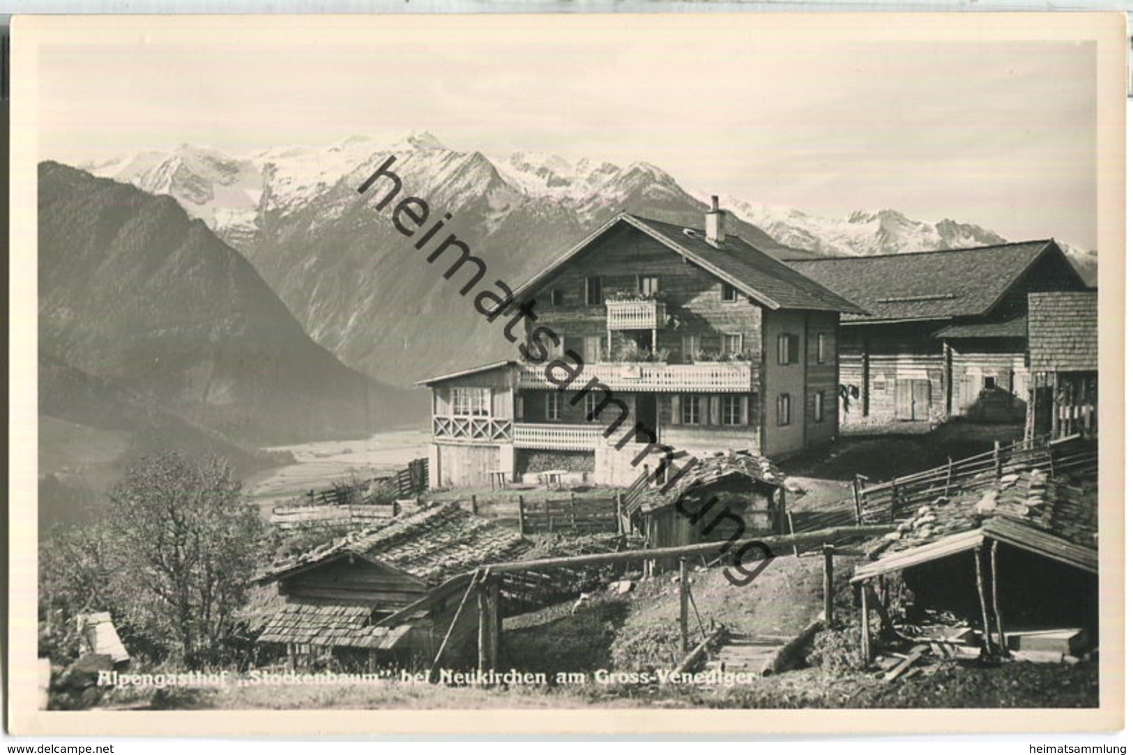 Neukirchen am Großvenediger - Alpengasthof Stockenbaum - Foto-Ansichtskarte - Verlag C. Jurischek Salzburg