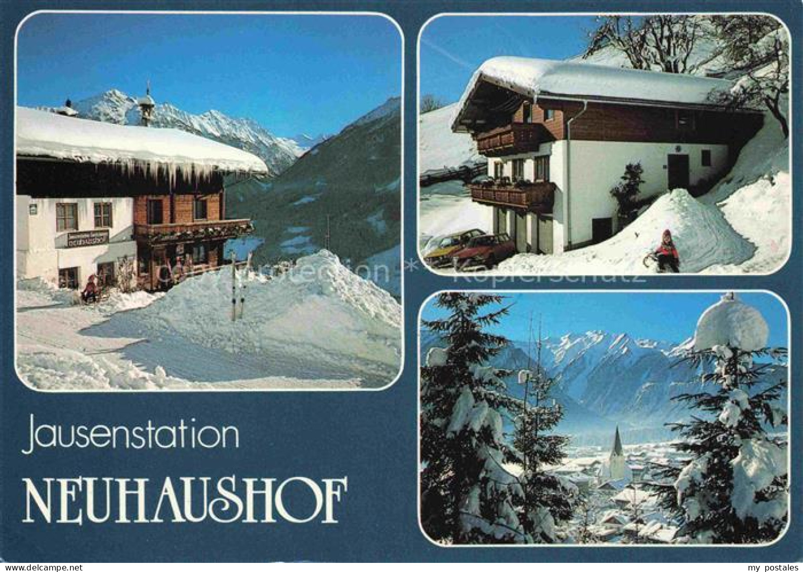 Neukirchen am Grossvenediger AT Neuhaushof Jausenstation Winter Schnee Bergpanor