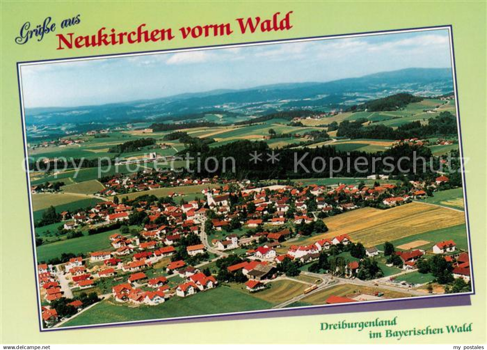 Neukirchen Wald Dreiburgenland im Bayerischen Wald Fliegeraufnahme