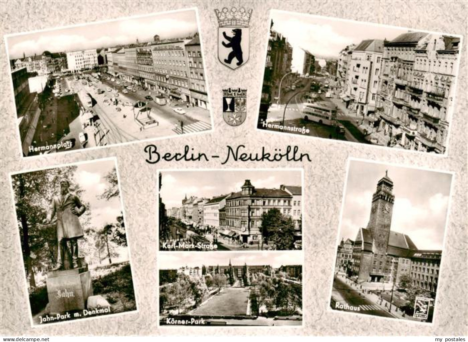 Neukoelln Berlin Hermannsplatz Hermannstrasse Jahn Park mit Denkmal Koerner Park