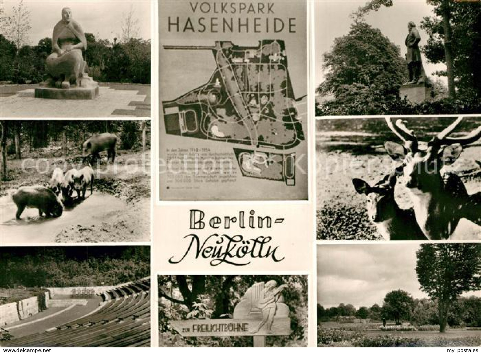 Neukoelln Volkspark Hasenheide Freilichtbuehne Kaethe Kollwitz Denkmal Wild