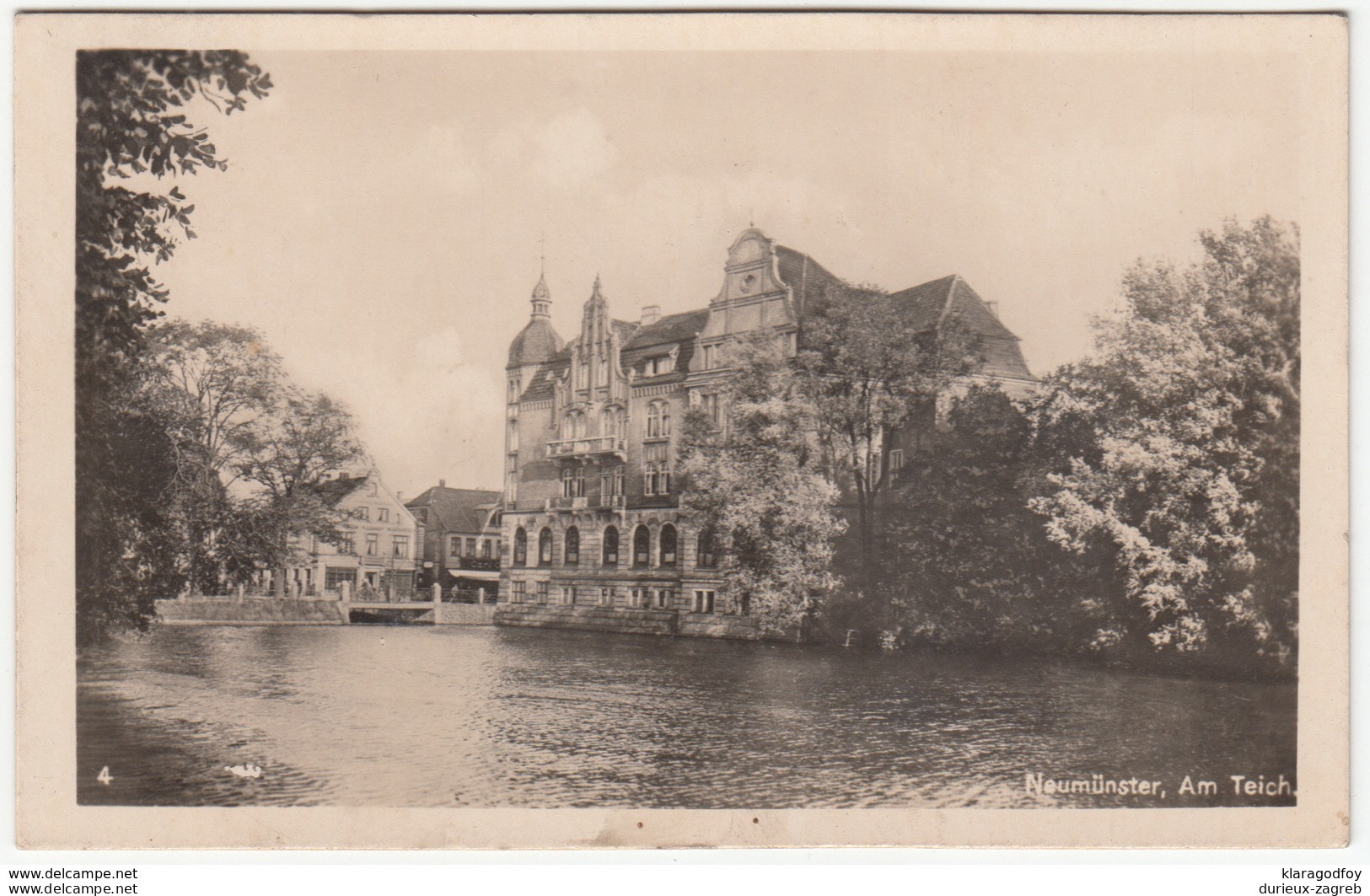 Neumünster old postcard travelled 1943 Neumünster Pmk b170720