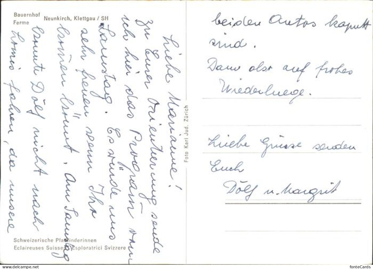 Neunkirch Bauernhof Pferdewagen