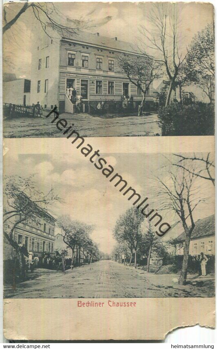 Neuruppin - Bechliner Chaussee - Bäckerei und Materialwarengeschäft von Wilh. Schauck - Verlag W. Bergemann Neuruppin