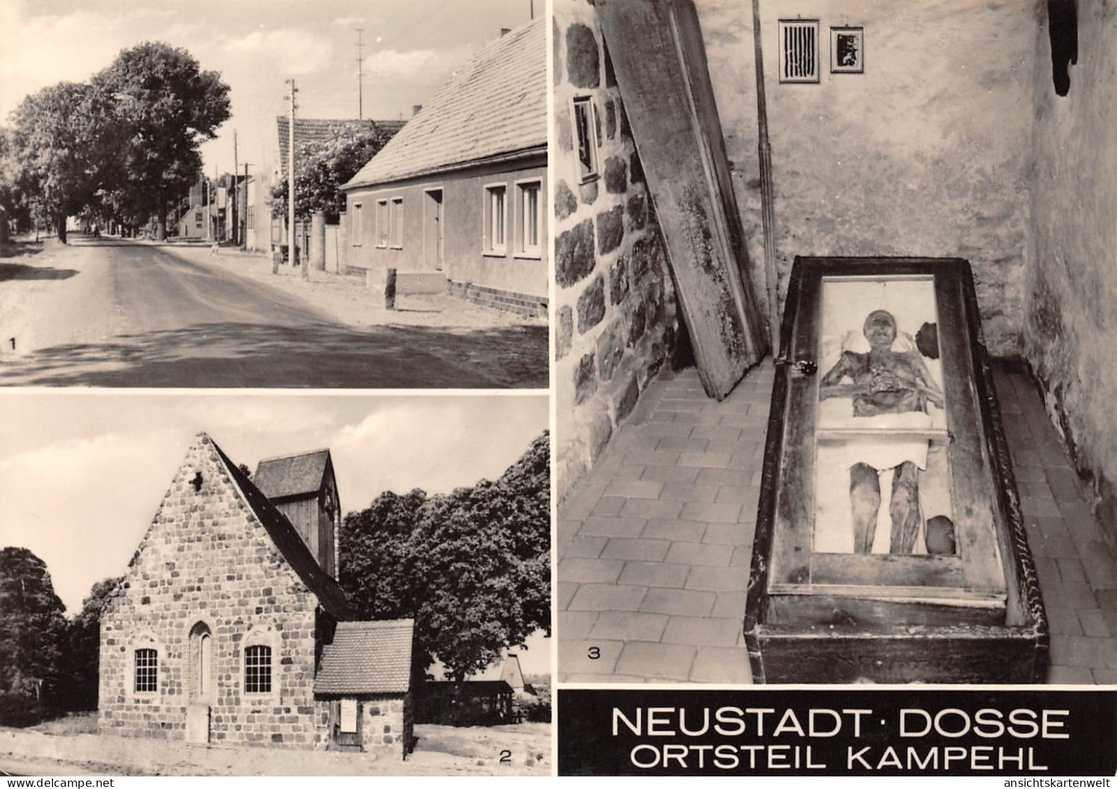 Neustadt/Dosse Ortsteil Kampehl Wehrkirche Straßenpartie ngl #169.063