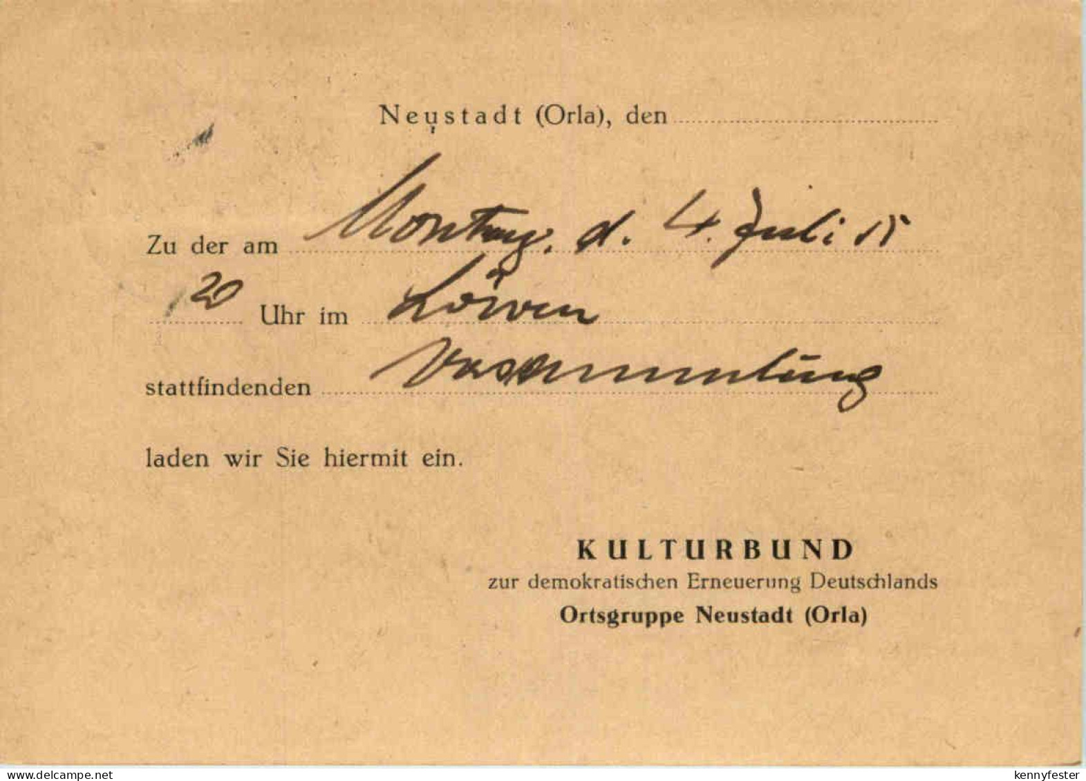 Neustadt Orla - Kulturbundf