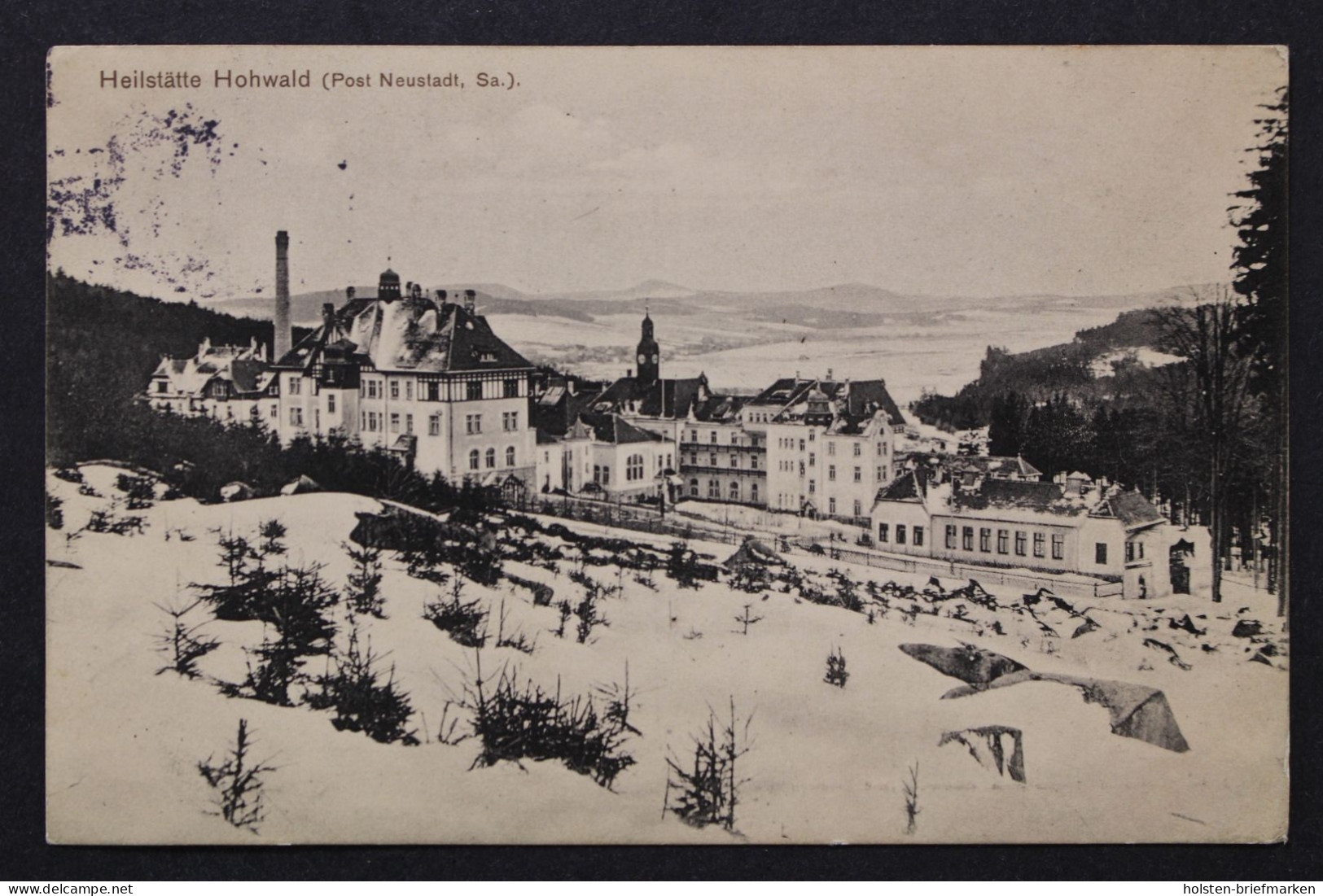 Neustadt / Sachsen, Heistätte Hohwald in Winterlandschaft