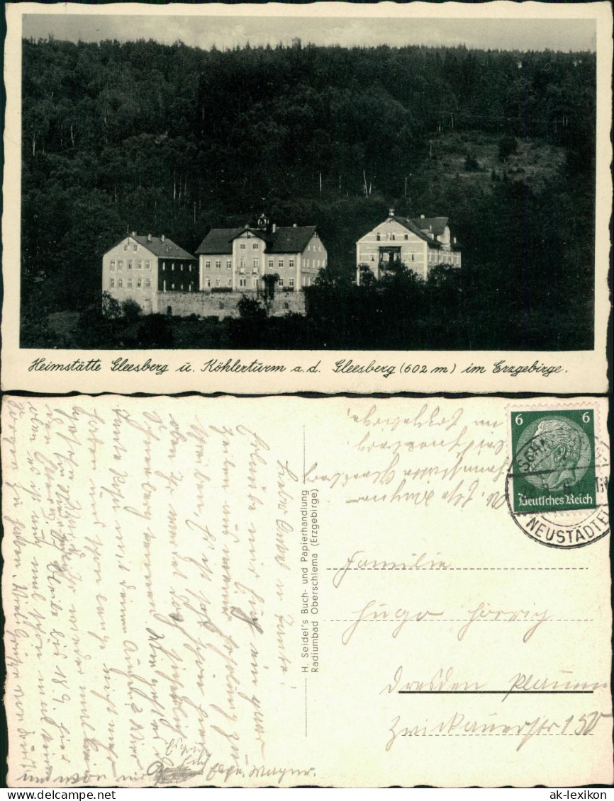 Neustädtel-Schneeberg (Erzgebirge) Heilstätte mit Köhlerturm 1926