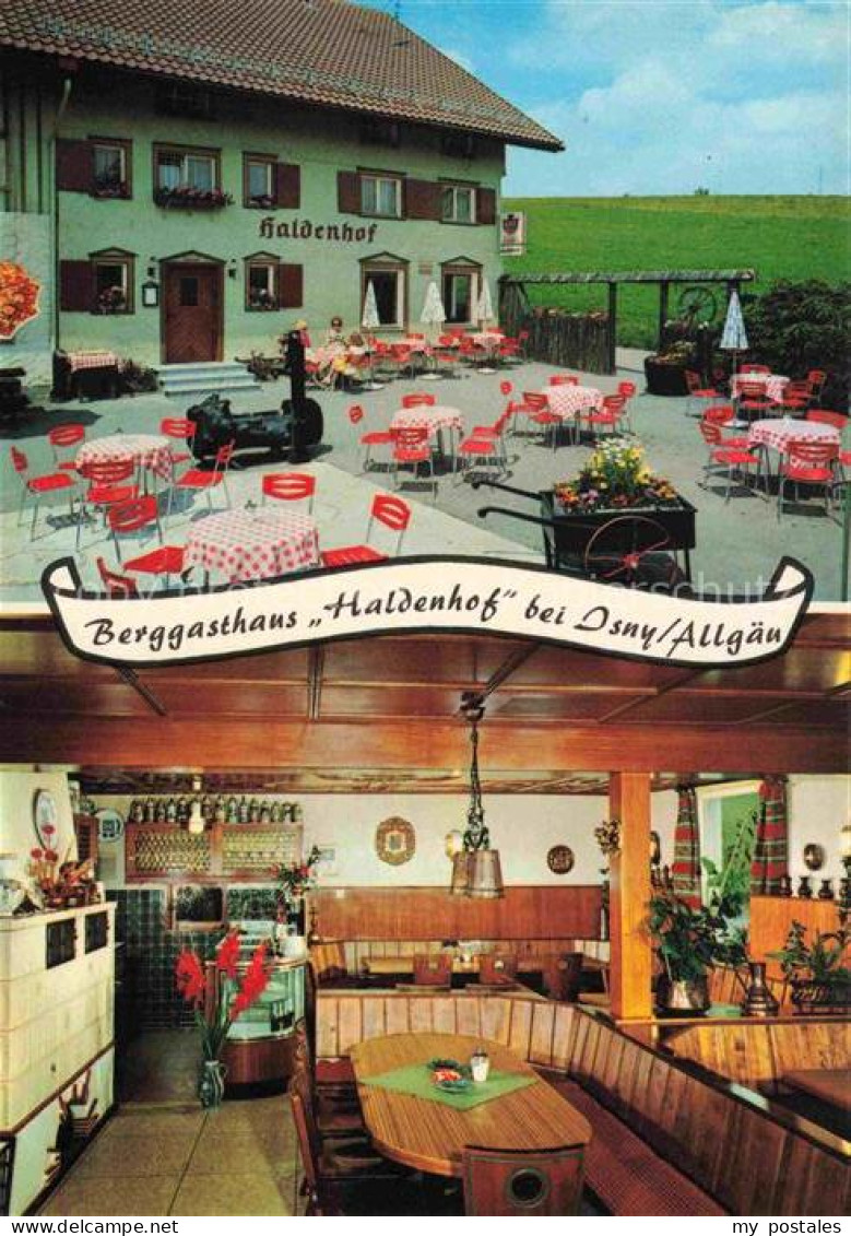 Neutrauchburg Isny Allgaeu Bayern Berggasthaus-Haldenhof Isny Allgaeu Terrasse G