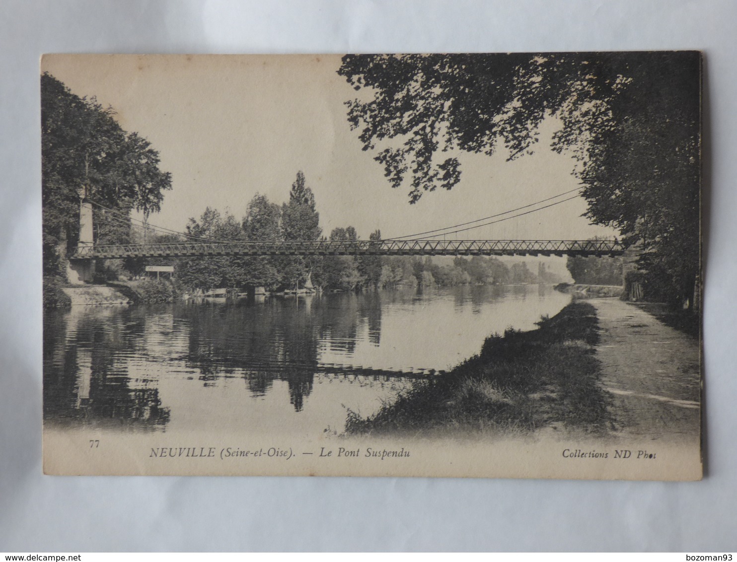 NEUVILLE SUR OISE  ( 95 )  LE PONT SUSPENDU