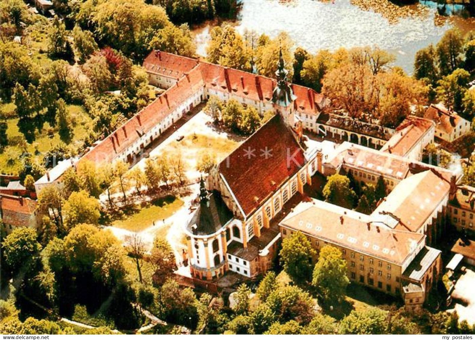 Neuzelle Fliegeraufnahme Klosteranlage mit Stiftskirche