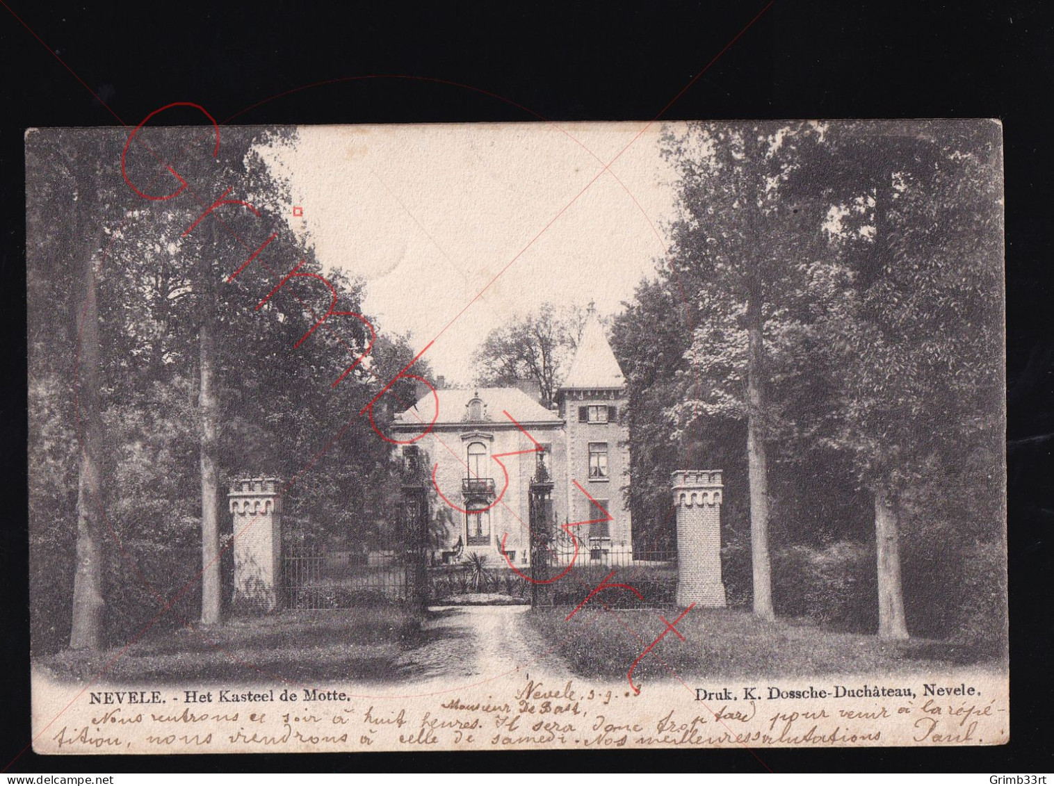 Nevele - Het Kasteel de Motte - postkaart