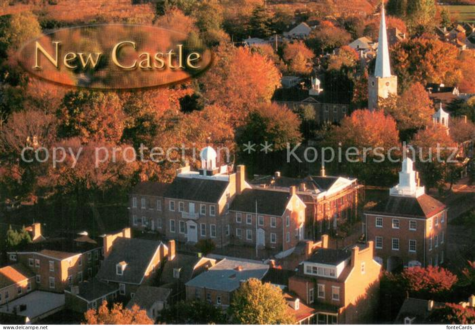 New Castle Delaware Teilansicht im Herbst