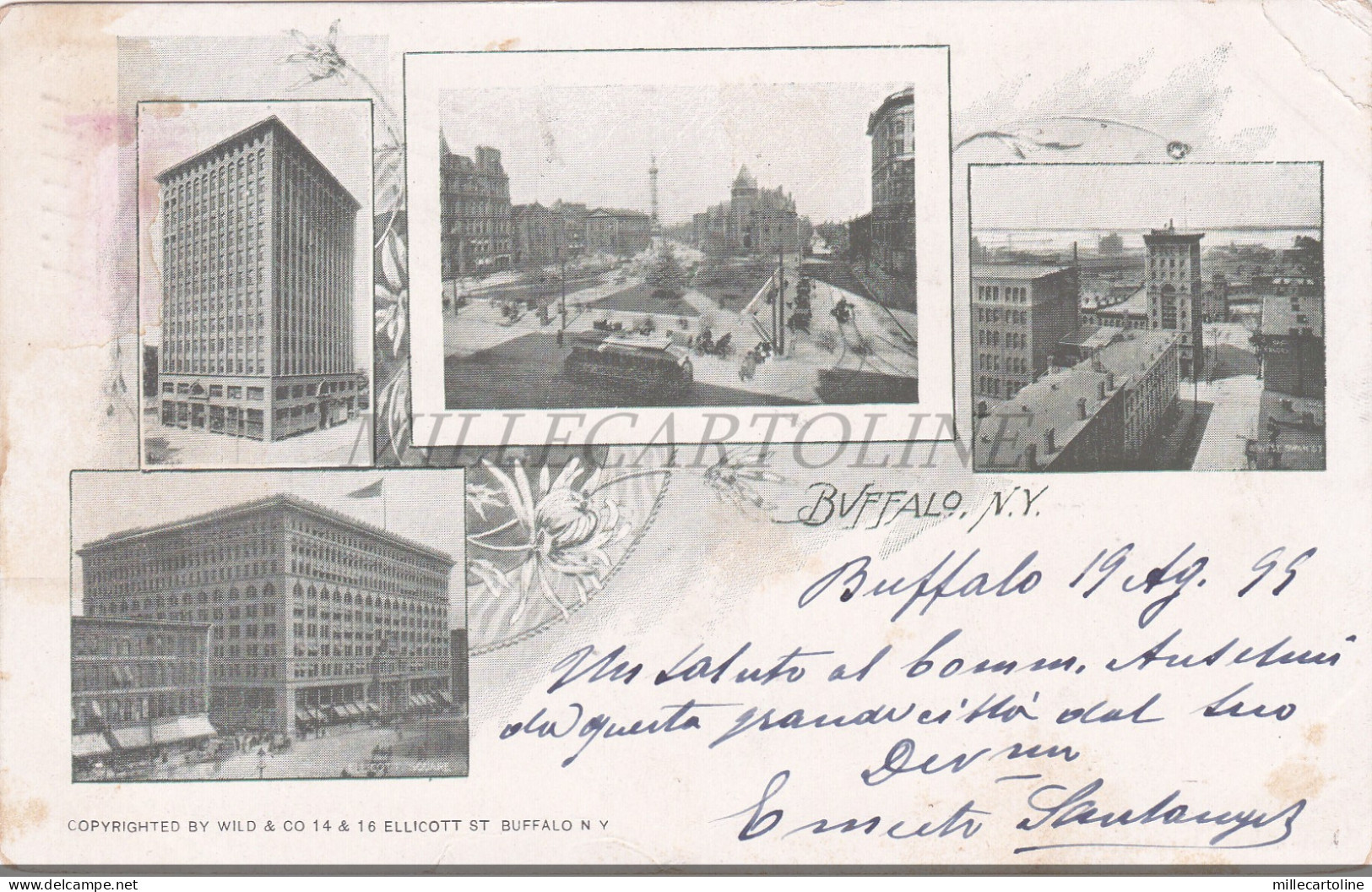 NEW YORK - Buffalo, Views, Postcard 1899 Wild & Co
