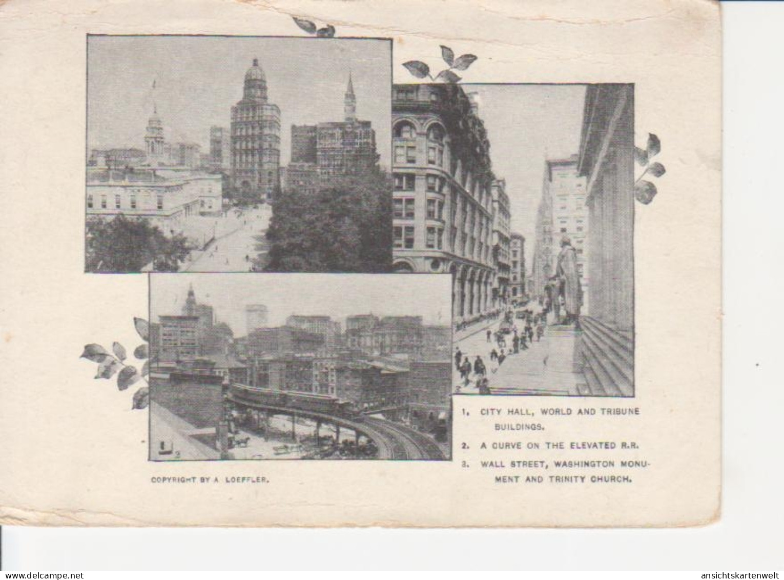New York City Hall Railroad Wall Street ngl #204.363