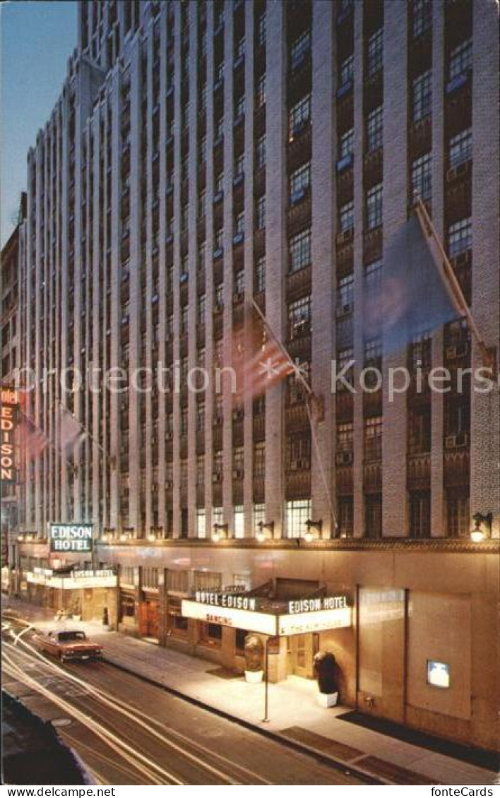 New York City Hotel Edison at night