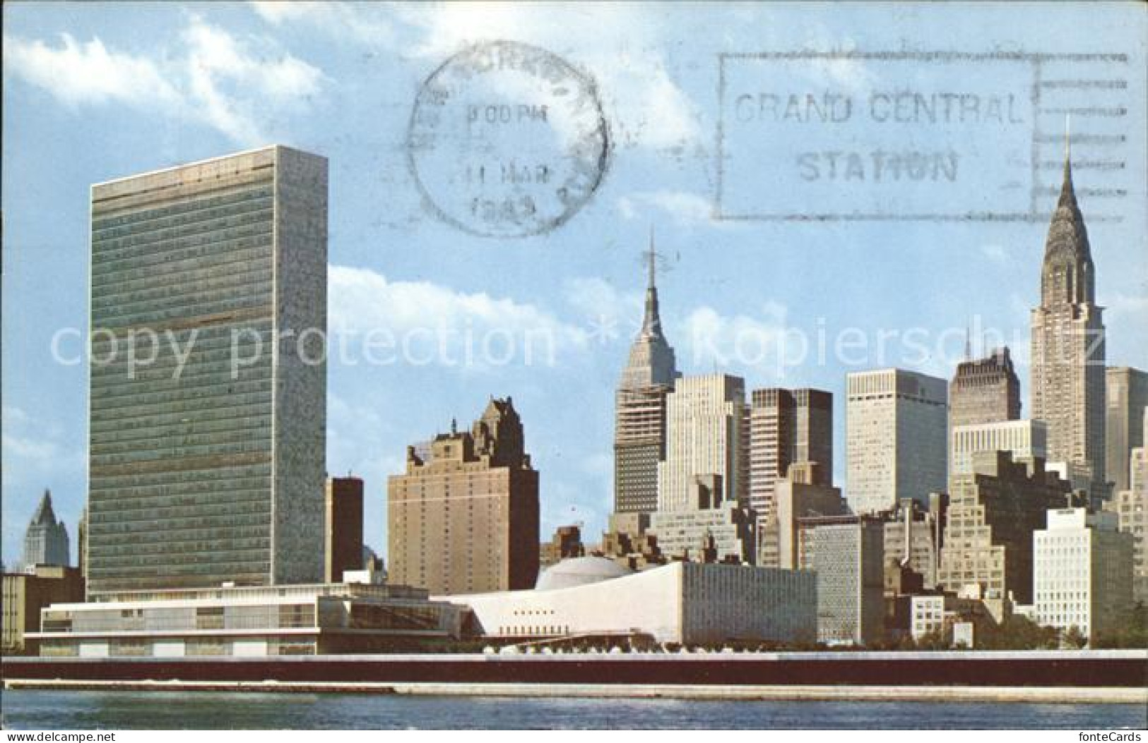 New York City United Nations Building Skyline Empire State Building