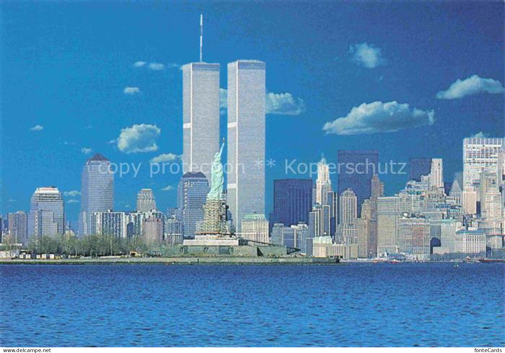 NEW YORK City USA Fabulous New York skyline Statue of Liberty New York Harbor Tw