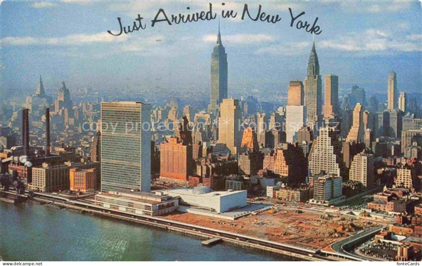 NEW YORK City USA United Nations Building Empire State Building Chrysler Buildin
