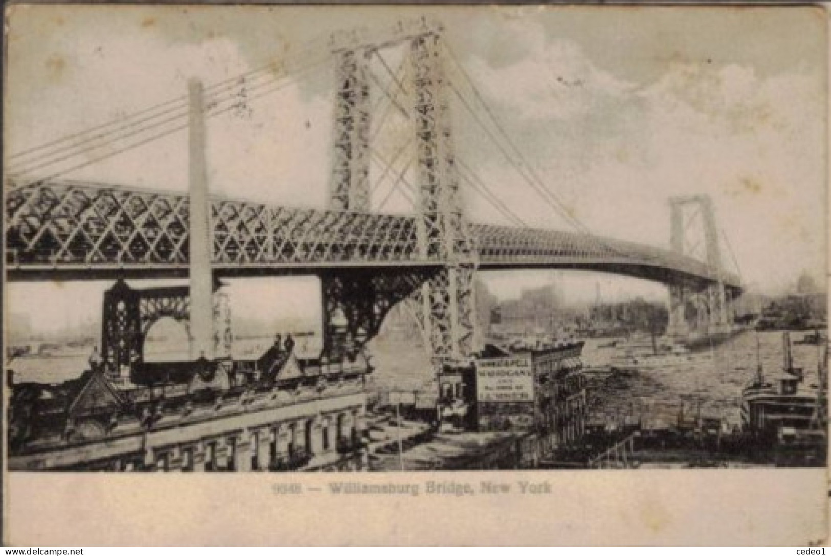 NEW YORK  WILLIAMSBURG BRIDGE EN 1907