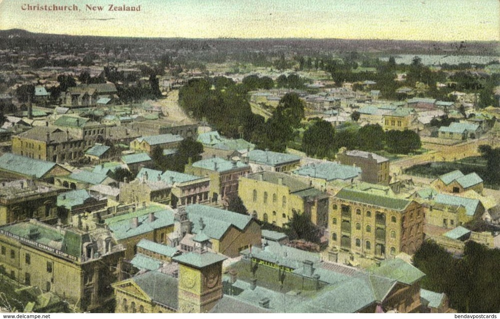 new zealand, CHRISTCHURCH, Partial View (1910) Postcard