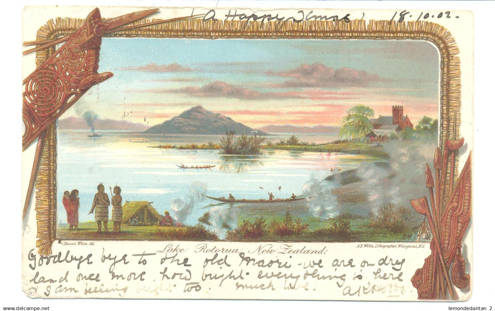 New-Zealand -  - Lake Rotorua (2 scans)