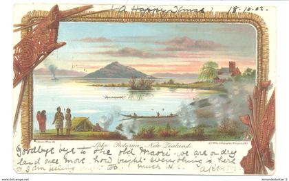 New-Zealand -  - Lake Rotorua (2 scans)