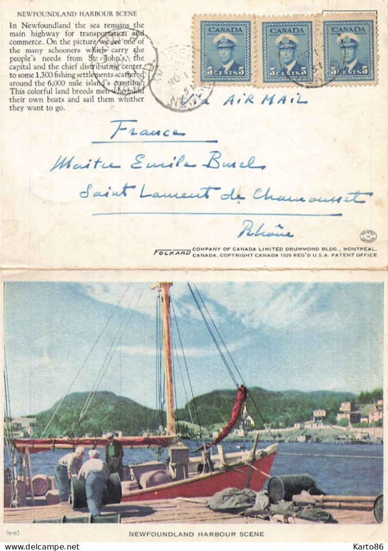 newfoundland , terre neuve et labrador , canada * harbour scene * CPA double