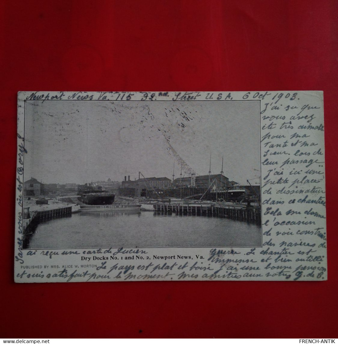 NEWPORT NEWS DRY DOCKS VIA BATEAU LA TOURAINE